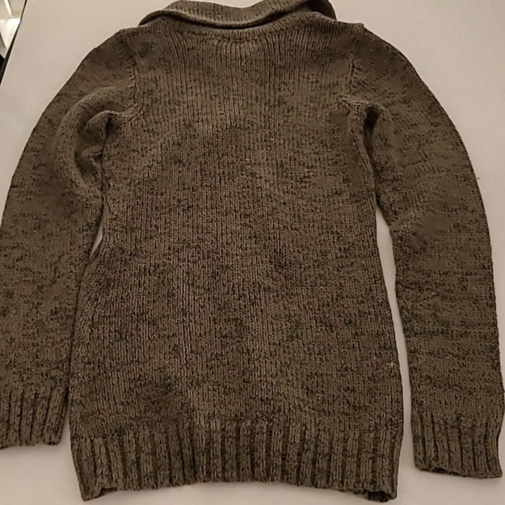 Liz Claiborne Olive Green Speckled Cardigan Tunic - Picture 11 of 16